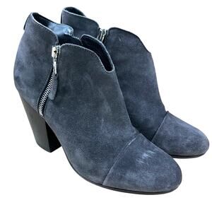 rag & bone Women's Margot Boot Gray Suede Side Zip Size 39 (US 9) Good Condition